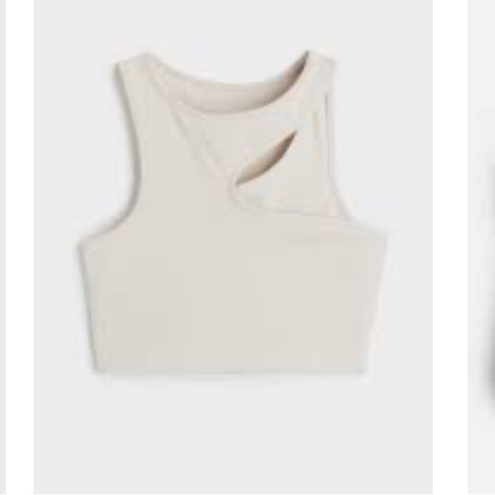 Cut Out Sports Bra - Beige